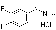 structure of CAS# 40594-37-4, 3,4-Difluorophenylhydrazine hydrochloride;(3,4-Difluorophenyl)hydrazine hydrochloride