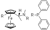 structure of CAS# 406680-94-2, (R)-1-(Diphenylphosphino)-2-[(1R)-1-[(diphenylphosphino)(methyl)amino]ethyl]ferrocene;(R,R)-Me-BoPhoz