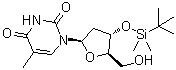 结构式 CAS# 40733-27-5, 3'-O-(叔丁基二甲基硅烷基)胸苷