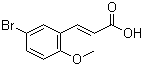 结构式 CAS# 40803-53-0, 5-溴-2-甲氧基肉桂酸