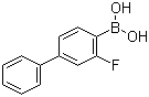 structure of CAS# 409108-13-0, 3-Fluoro-4-biphenylboronic acid;3-Fluoro-[1,1']-biphenyl-4-boronic acid