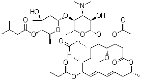 Josamycin propionate molecular structure (CAS 40922-77-8)