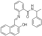 structure of CAS# 410536-97-9, Sirtinol;2-[[(2-Hydroxy-1-naphthalenyl)methylene]amino]-N-(1-phenylethyl)benzamide
