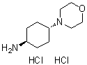 结构式 CAS# 412356-24-2, 反式-4-吗啉基环己烷胺二盐酸盐