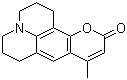 structure of CAS# 41267-76-9, Coumarin 102;8-Methyl-2,3,5,6-1H,4H-tetrahydroquinolizino[9,9a,1-gh]coumarin; 8-Methyl-2,3,5,6-tetrahydro-1H,4H-11-oxa-3a-aza-benzo(de)anthracen-10-one