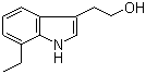 structure of CAS# 41340-36-7, 7-Ethyl tryptophol;3-(2-Hydroxyethyl)-7-ethylindole; 7-Ethyl-3-indoleethanol; 7-Ethyl-1H-indole-3-ethanol