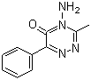 structure of CAS# 41394-05-2, Metamitron;3-Methyl-4-amino-6-phenyl-1,2,4-triazin-5(4H)-one; 4-Amino-3-methyl-6-phenyl-1,2,4-triazin-5-one