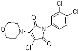 structure of CAS# 415713-60-9, RI-1;3-Chloro-1-(3,4-dichlorophenyl)-4-(4-morpholinyl)-1H-pyrrole-2,5-dione