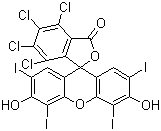结构式 CAS# 4159-77-7, 孟加拉红内酯