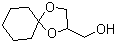 structure of CAS# 4167-35-5, 1,4-Dioxaspiro[4.5]decane-2-methanol;Cyclohexanone cyclic (hydroxymethyl)ethylene acetal; Cyclohexanone cyclic 3-hydroxypropylene acetal; Cyclohexylidene glycerol