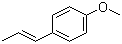 structure of CAS# 4180-23-8, trans-Anethole;p-Propenylanisole; 1-Methoxy-4-propenylbenzene; 1-Methoxy-4-((E)-propenyl)-benzene