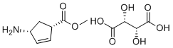 (1S,4R)-Methyl 4-aminocyclopent-2-enecarboxylate (2R,3R)-2,3-dihydroxysuccinate molecular structure (CAS 419563-22-7)