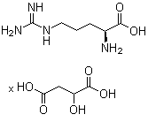 structure of CAS# 41989-03-1, Arginine malate;L-Arginine malate