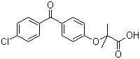 结构式 CAS# 42017-89-0, 非诺贝特酸; 2-(4-(4-氯苯甲酰)苯氧基)-2-甲基丙酸