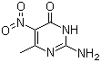 结构式 CAS# 4214-85-1, 2-氨基-6-甲基-5-硝基-3H-嘧啶-4-酮