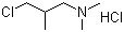 结构式 CAS# 4261-67-0, N,N-二甲氨基-3-氯-2-甲基丙烷盐酸盐