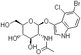 5-Bromo-4-chloro-3-indolyl-N-acetyl-beta-D-glucosaminide molecular structure (CAS 4264-82-8)