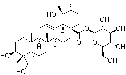 structure of CAS# 42719-32-4, Peduncloside;Pedunculoside; (3beta,4alpha)-3,19,23-trihydroxy-Urs-12-en-28-oic acid beta-D-glucopyranosyl ester