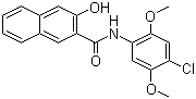 结构式 CAS# 4273-92-1, 色酚 AS-LC; 冰染偶合组分 23; 4'-氯-2',5'-二甲氧基-N-(3-羟基-2-萘甲酰基)苯胺