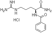 结构式 CAS# 4299-03-0, N-苯甲酰基-L-精氨酰胺盐酸盐