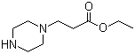结构式 CAS# 43032-38-8, 3-(哌嗪-1-基)丙酸乙酯; 1-哌嗪基丙酸乙酯