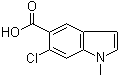 structure of CAS# 431062-03-2, 6-Chloro-1-methyl-1H-indole-5-carboxylic acid