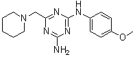 structure of CAS# 433694-46-3, N-(4-Methoxyphenyl)-6-(1-piperidinylmethyl)-1,3,5-triazine-2,4-diamine