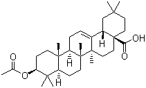 结构式 CAS# 4339-72-4, 齐墩果酸 3-乙酸酯