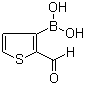 structure of CAS# 4347-31-3, 2-Formylthiophene-3-boronic acid;(2-Formyl-3-thienyl)boronic acid; 3-Boronothiophene-2-carboxaldehyde