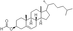 structure of CAS# 4351-55-7, Cholesteryl formate;Cholest-5-en-3beta-yl formate; [(3S,8S,9S,10R,13R,14S,17R)-10,13-dimethyl-17-[(2R)-6-methylheptan-2-yl]-2,3,4,7,8,9,11,12,14,15,16,17-dodecahydro-1H-cyclopenta[a]phenanthren-3-yl] formate