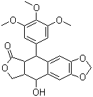 structure of CAS# 4354-76-1, Podophyllotoxin;5,8,8a,9-Tetrahydro-9-hydroxy-5-(3,4,5-trimethoxyphenyl)furo[3',4':6,7]naphtho[2,3-d]-1,3-dioxol-6(5aH)-one