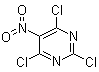structure of CAS# 4359-87-9, 2,4,6-Trichloro-5-nitropyrimidine