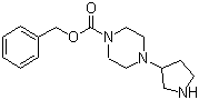structure of CAS# 436852-08-3, 4-(3-Pyrrolidinyl)-1-piperazinecarboxylic acid phenylmethyl ester