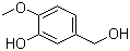 structure of CAS# 4383-06-6, 3-Hydroxy-4-methoxybenzyl alcohol;Isovanillyl alcohol