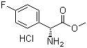 结构式 CAS# 439213-22-6, D-2-(4-氟苯基)甘氨酸甲酯盐酸盐