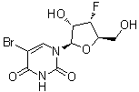 结构式 CAS# 439579-22-3, 5-溴-3'-脱氧-3'-氟尿苷