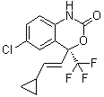 structure of CAS# 440124-96-9, (4S)-6-Chloro-4-[(1E)-2-cyclopropylethenyl]-1,4-dihydro-4-(trifluoromethyl)-2H-3,1-benzoxazin-2-one;SR 695
