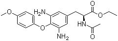 结构式 CAS# 440667-78-7, 3,5-二氨基-4-(4-甲氧苯氧基)-N-乙酰-L-苯丙氨酸乙酯