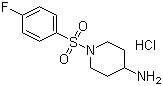 结构式 CAS# 442124-75-6, 1-(4-氟苯磺酰基)哌啶-4-胺盐酸盐