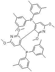 结构式 CAS# 443347-10-2, (3S)-4,4'-二[二(3,5-二甲基苯基)膦基]-2,2',6,6'-四甲氧基-3,3'-联吡啶