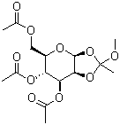 结构式 CAS# 4435-05-6, 3,4,6-O-三乙酰基-beta-D-吡喃甘露糖 1,2-(甲基原乙酸酯)