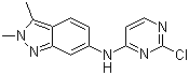 结构式 CAS# 444731-74-2, N-(2-氯嘧啶-4-基)-2,3-二甲基-2H-吲唑-6-胺