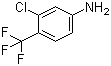 structure of CAS# 445-13-6, 4-Amino-2-chlorobenzotrifluoride;3-Chloro-4-(trifluoromethyl)aniline