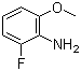 2-氟-6-甲氧基苯胺分子结构 (CAS 446-61-7)