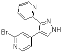 结构式 CAS# 446880-81-5, 2-溴-4-[3-(吡啶-2-基)-1H-吡唑-4-基]吡啶