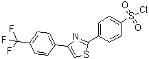 structure of CAS# 446883-84-7, 4-[4-[4-(Trifluoromethyl)phenyl]-2-thiazolyl]benzenesulfonyl chloride