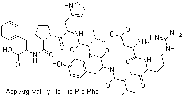 structure of CAS# 4474-91-3, Angiotensin II