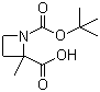 结构式 CAS# 449758-77-4, 2-甲基-1,2-氮杂环丁烷二甲酸 1-叔丁酯