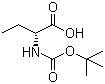 结构式 CAS# 45121-22-0, N-Boc-D-氨基丁酸