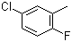 structure of CAS# 452-66-4, 5-Chloro-2-fluorotoluene;1-Chloro-4-fluoro-3-methylbenzene